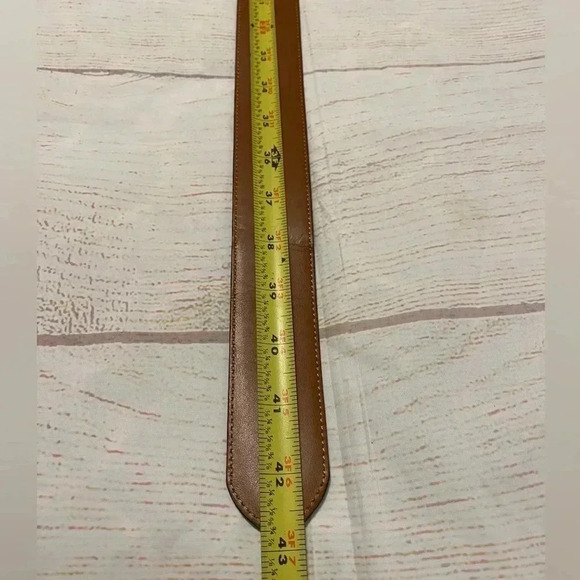 Men’s‎ Navy Blue Smooth Faux Leather Belt Fits Size 36-38 - Picture 9 of 10